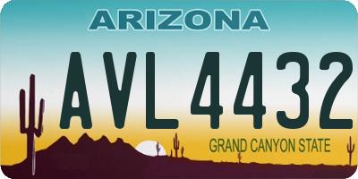 AZ license plate AVL4432