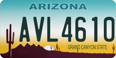 AZ license plate AVL4610