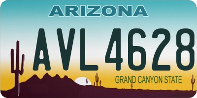 AZ license plate AVL4628