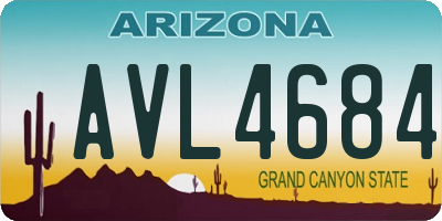 AZ license plate AVL4684
