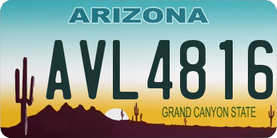 AZ license plate AVL4816