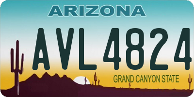 AZ license plate AVL4824