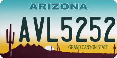 AZ license plate AVL5252