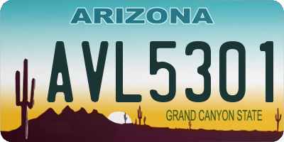AZ license plate AVL5301