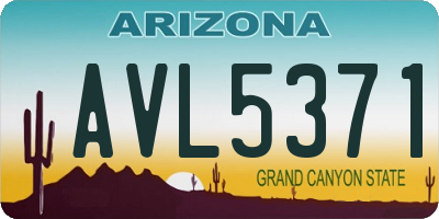 AZ license plate AVL5371