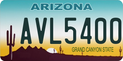 AZ license plate AVL5400