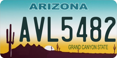 AZ license plate AVL5482