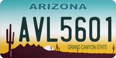 AZ license plate AVL5601
