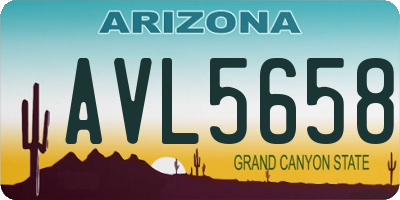 AZ license plate AVL5658