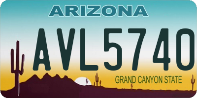 AZ license plate AVL5740