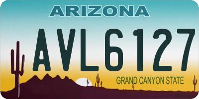 AZ license plate AVL6127