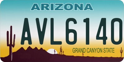 AZ license plate AVL6140