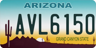AZ license plate AVL6150