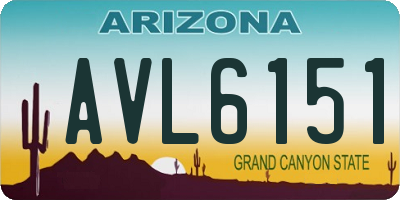 AZ license plate AVL6151