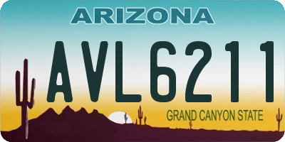 AZ license plate AVL6211
