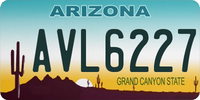 AZ license plate AVL6227