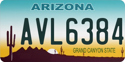 AZ license plate AVL6384