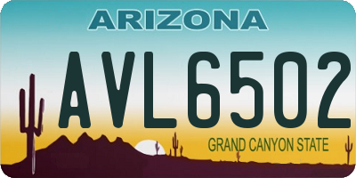 AZ license plate AVL6502