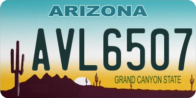 AZ license plate AVL6507