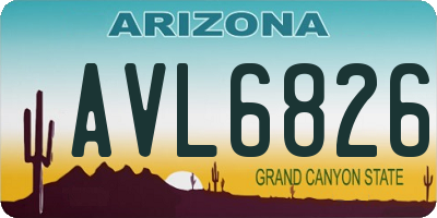 AZ license plate AVL6826
