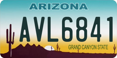 AZ license plate AVL6841