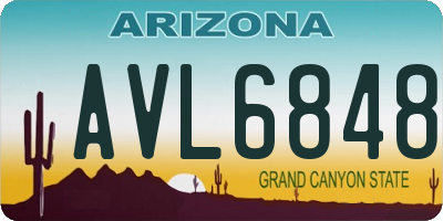AZ license plate AVL6848