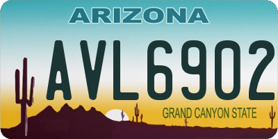 AZ license plate AVL6902