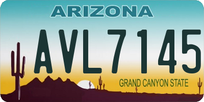 AZ license plate AVL7145