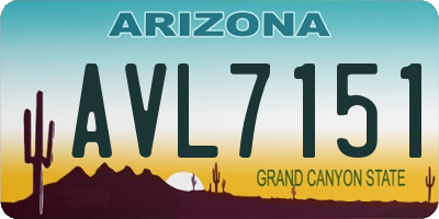 AZ license plate AVL7151
