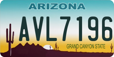 AZ license plate AVL7196