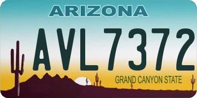 AZ license plate AVL7372
