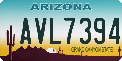 AZ license plate AVL7394