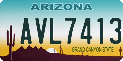 AZ license plate AVL7413