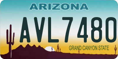 AZ license plate AVL7480