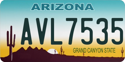 AZ license plate AVL7535