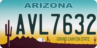 AZ license plate AVL7632