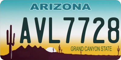AZ license plate AVL7728