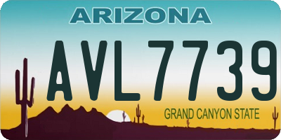 AZ license plate AVL7739