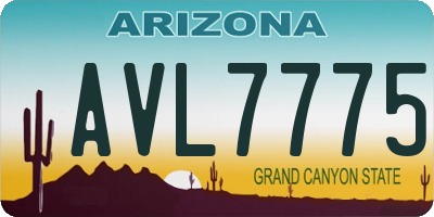 AZ license plate AVL7775