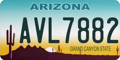 AZ license plate AVL7882