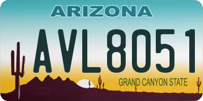 AZ license plate AVL8051