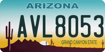 AZ license plate AVL8053