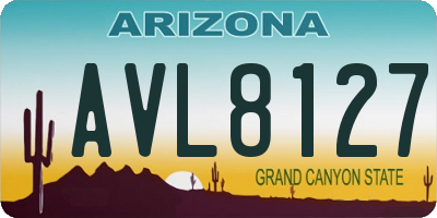 AZ license plate AVL8127