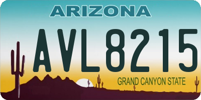 AZ license plate AVL8215