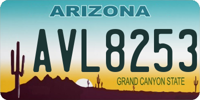 AZ license plate AVL8253