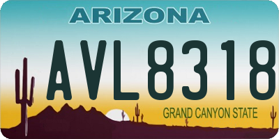 AZ license plate AVL8318