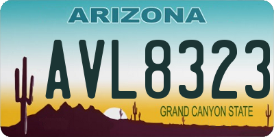 AZ license plate AVL8323