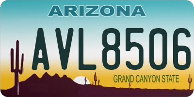 AZ license plate AVL8506