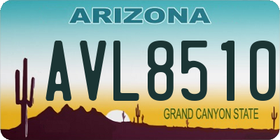 AZ license plate AVL8510