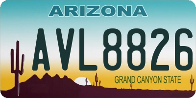 AZ license plate AVL8826